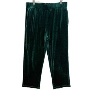Fordays Velour Sweatpants Womens Size XXL Dark Emerald Green Pull On High Rise